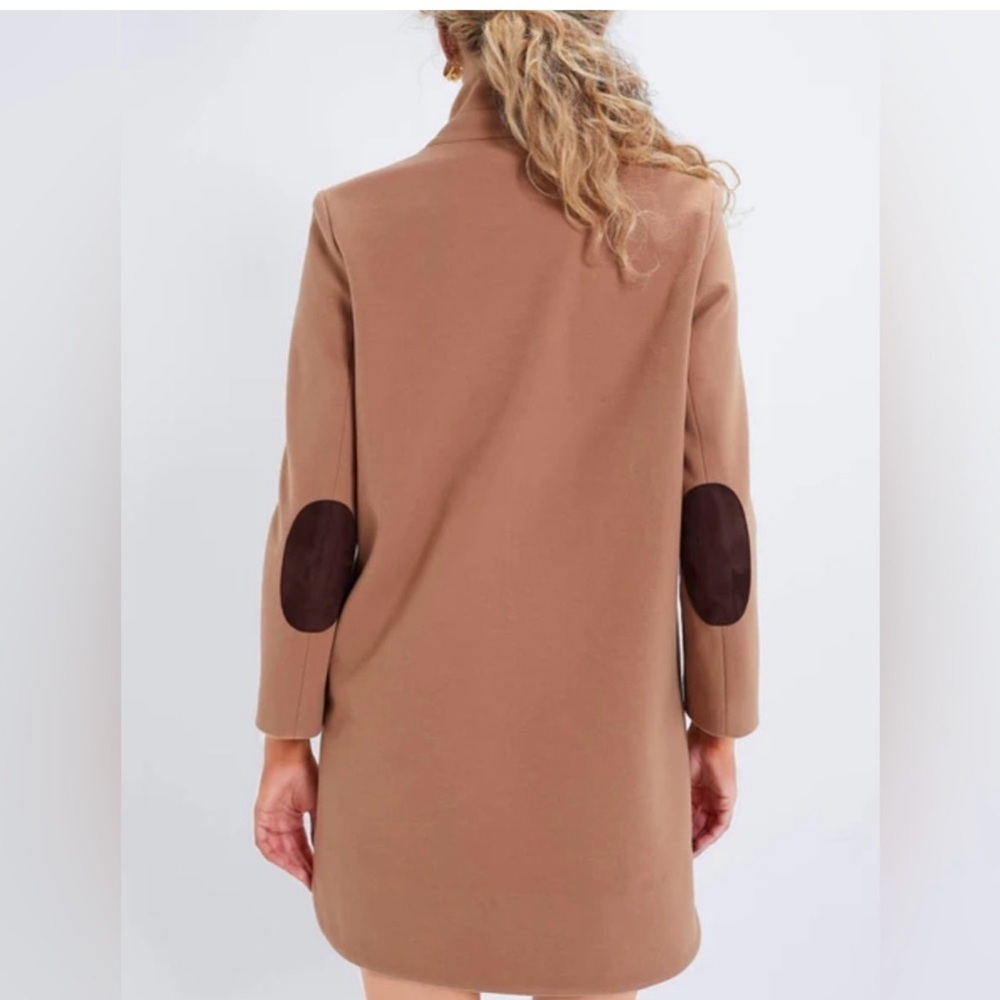 Tuckernuck Camel Emerson Coat Dress XXL Long Sleeve Mini Pockets $298 NWT - Picture 5 of 16